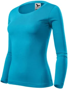 MALFINI Dámske tričko s dlhým rukávom Fit-T Long Sleeve - Tyrkysová | XL