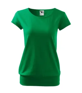 MALFINI Dámske tričko City - Stredne zelená | XXL