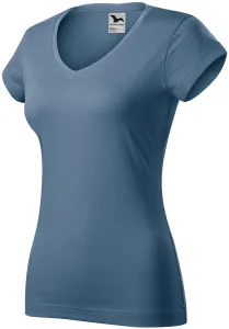 Dámske tričko s V výstrihom Adler Fit V-Neck 162 - veľkosť: L, farba: denim