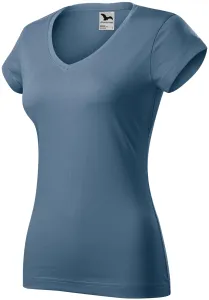 Dámske tričko s V výstrihom Adler Fit V-Neck 162 - veľkosť: XL, farba: denim