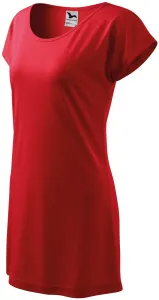Dámske splývavé tričko/šaty, červená, XL #1406399
