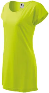 Dámske dlhé tričko/šaty Malfini Love 123 - veľkosť: XS, farba: limetková