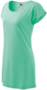 Dámske splývavé tričko/šaty, mätová, XL
