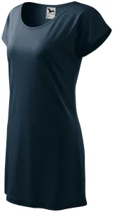 Dámske dlhé tričko/šaty Malfini Love 123 - veľkosť: M, farba: tmavo modrá