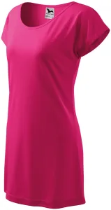 Dámske splývavé tričko/šaty, purpurová, XL