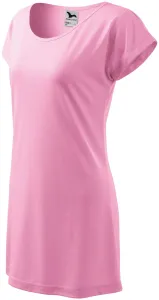 Dámske splývavé tričko/šaty, ružová, S
