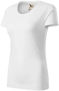 Dámske tričko, štruktúrovaná organická bavlna, biela, XL