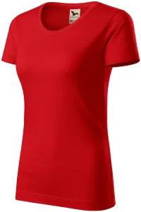 Dámske tričko, štruktúrovaná organická bavlna, červená, XS