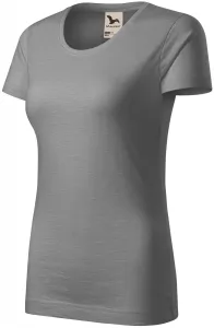 Dámske tričko, štruktúrovaná organická bavlna, starostrieborná, XL