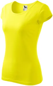 Dámske bavlnené tričko Malfini Pure 122 - veľkosť: XL, farba: citrónová
