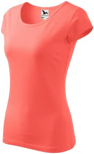 Dámske bavlnené tričko Malfini Pure 122 - veľkosť: XS, farba: koralová