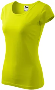 Dámske bavlnené tričko Malfini Pure 122 - veľkosť: S, farba: limetková
