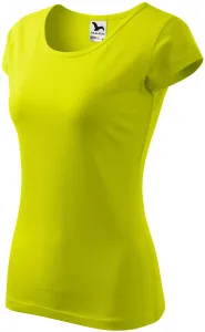 Dámske bavlnené tričko Malfini Pure 122 - veľkosť: XXL, farba: limetková