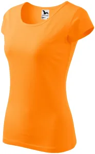 Dámske tričko s veľmi krátkym rukávom, mandarínková oranžová, S
