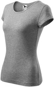 Dámske bavlnené tričko Malfini Pure 122 - veľkosť: L, farba: tmavosivý melír