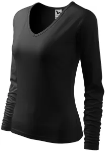 MALFINI Dámske tričko s dlhým rukávom Elegance - Čierna | XL