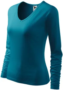 MALFINI Dámske tričko s dlhým rukávom Elegance - Tmavý tyrkys | XS