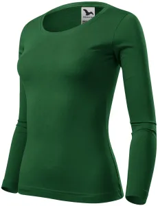 MALFINI Dámske tričko s dlhým rukávom Fit-T Long Sleeve - Fľaškovo zelená | L