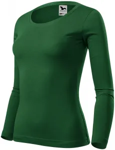 MALFINI Dámske tričko s dlhým rukávom Fit-T Long Sleeve - Fľaškovo zelená | S