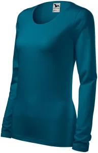Dámske tričko s dlhým rukávom Adler Slim 139 - veľkosť: XXL, farba: petrolejová modrá