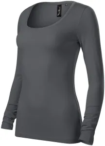 MALFINI Dámske tričko s dlhým rukávom Brave - Svetlá antracitová | XL