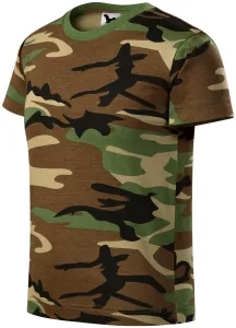 Detské maskáčové tričko Malfini Camouflage 149 - veľkosť: 110, farba: maskáčová hnedá