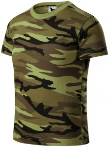 MALFINI Detské maskáčové tričko Camouflage - Maskáčová zelená | 122 cm (6 rokov)