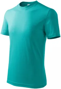 Detské tričko jednoduché, smaragdovozelená, 122cm / 6rokov