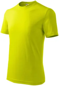 Detské tričko Malfini Basic 138 - veľkosť: 134, farba: limetková