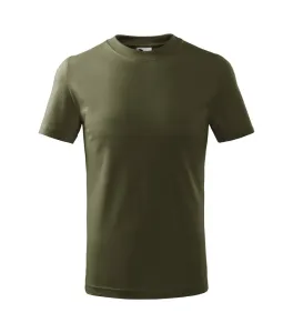MALFINI Detské tričko Basic - Military | 134 cm (8 rokov)