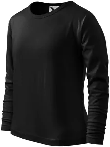 MALFINI Detské tričko s dlhým rukávom Long Sleeve - Čierna | 134 cm (8 rokov)