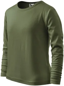 Detské tričko s dlhým rukávom Malfini FIT-T LS 121 - veľkosť: 110, farba: khaki
