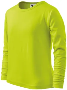 Detské tričko s dlhým rukávom Malfini FIT-T LS 121 - veľkosť: 110, farba: limetková