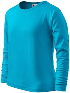 Detské tričko s dlhým rukávom Malfini FIT-T LS 121 - veľkosť: 122, farba: tyrkysová