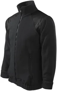 MALFINI Fleecová mikina Jacket Hi-Q - Ebony gray | S