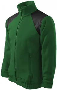 MALFINI Fleecová mikina Jacket Hi-Q - Fľaškovo zelená | L
