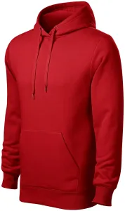 Pánska mikina bez zipsu s kapucňou, červená, M #1414170