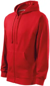 MALFINI Pánska mikina Trendy Zipper - Červená | L