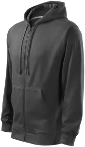 MALFINI Pánska mikina Trendy Zipper - Oceľovo šedá | S