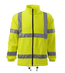 Unisex fleecová reflexná bunda/mikina Rimeck HV Jacket 5V1 - veľkosť: XL, farba: fluorescenčno žltá