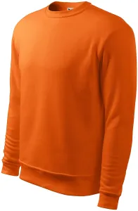 Mikina s hlavicovým rukávom, bez kapucne, oranžová, XL