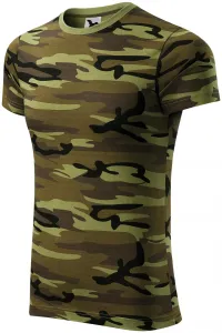 MALFINI Maskáčové tričko Camouflage - Maskáčová zelená | XS