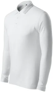 Pánska polokošeľa s dlhým rukávom Malfini Pique Polo LS 221 - veľkosť: XXL, farba: biela