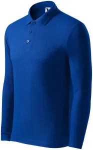 Pánska polokošeľa s dlhým rukávom Malfini Pique Polo LS 221 - veľkosť: M, farba: kráľovská modrá