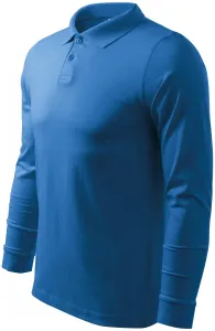 MALFINI Pánska polokošeľa s dlhým rukávom Single J. LS - Azúrovo modrá | M