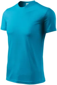 Tričko s asymetrickým priekrčníkom, tyrkysová, XL