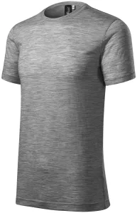 Malfini Merino Rise pánske krátke tričko, tmavosivý melír #1409298