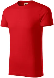 Pánske tričko, štruktúrovaná organická bavlna, červená, L