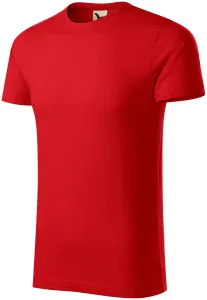 Pánske tričko, štruktúrovaná organická bavlna, červená, XL