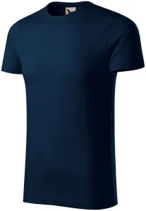 Pánske tričko, štruktúrovaná organická bavlna, tmavomodrá, L